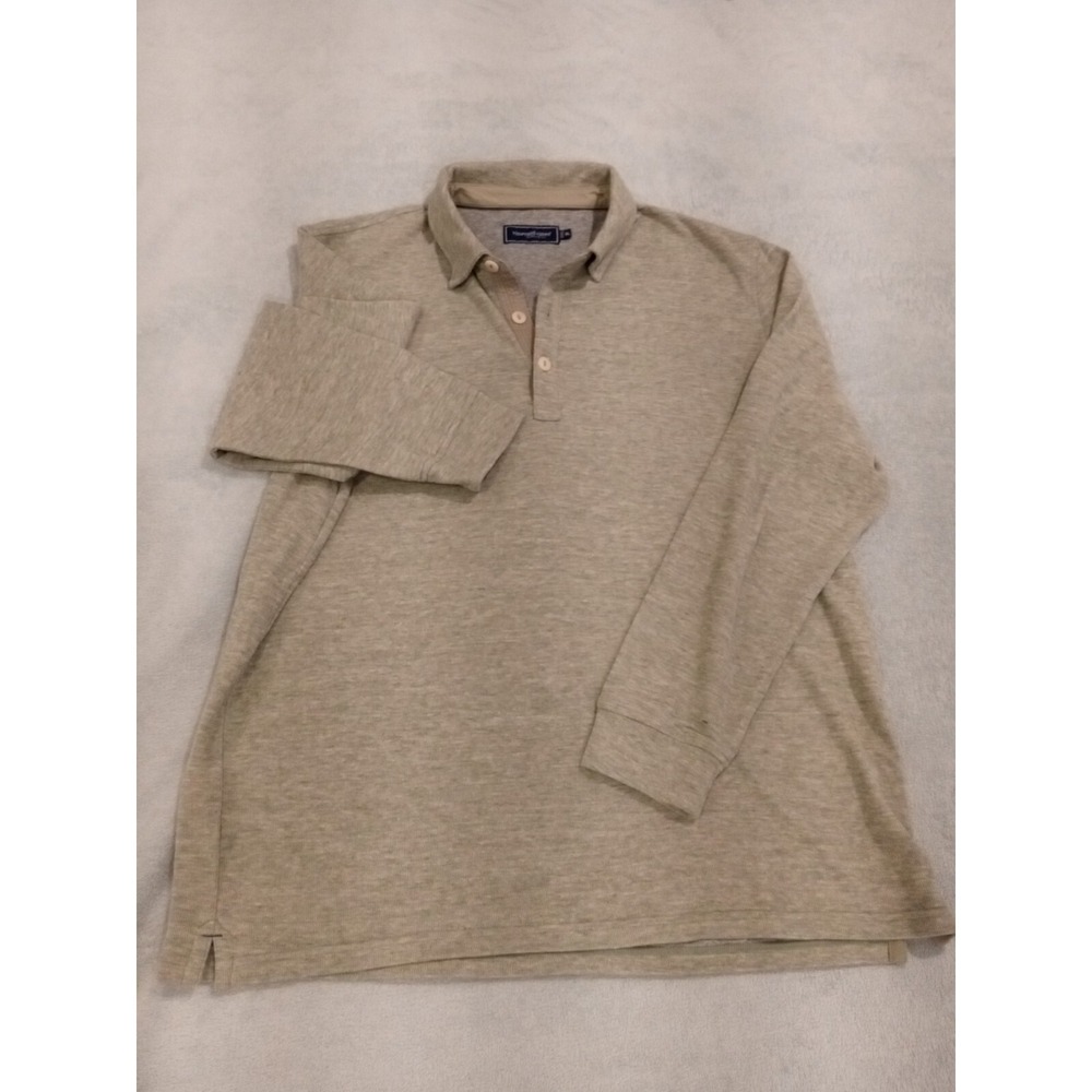 Vineyard Vines Sweater Green 1/4 Button Long Sleeve Pullover‎ Men's XL